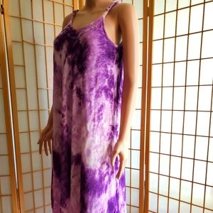 Purple Tie Dyed Dress